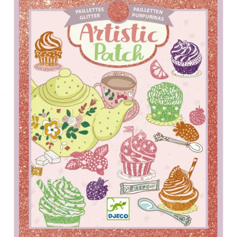 Djeco Artistic Patch Paillettes "Gourmandises" 9470< Artistic Djeco | Sables Colorés, Paillettes