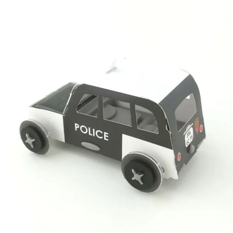 LITOGAMI Autogami Voiture de police, voiture solaire<Enfant Litogami, Petits Jouets Solaires | Bricolage Enfant