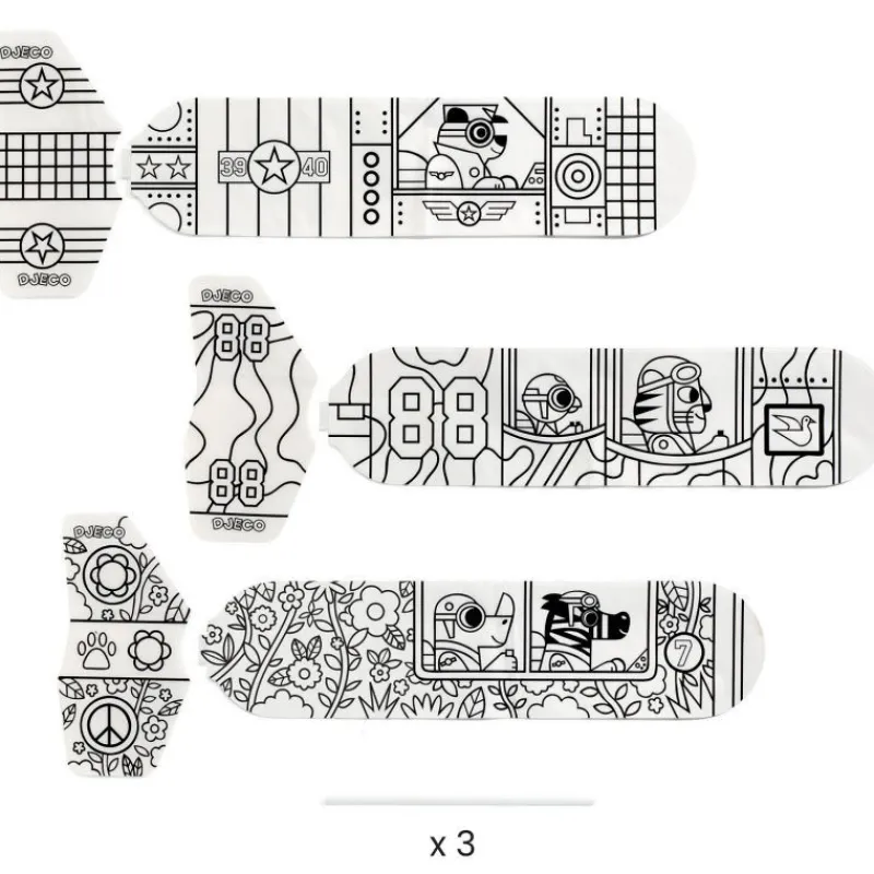 Djeco 3 avions à colorier "Dans le ciel" DIY 7948<Enfant Bricolage Enfant | Dessin, Peinture, Coloriage