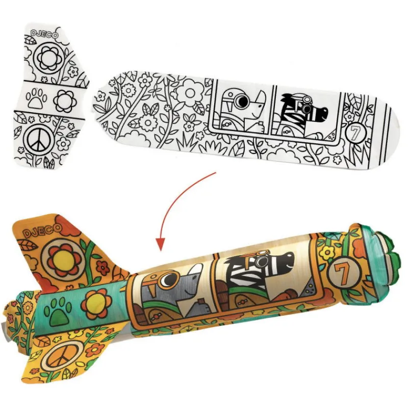 Djeco 3 avions à colorier "Dans le ciel" DIY 7948<Enfant Bricolage Enfant | Dessin, Peinture, Coloriage