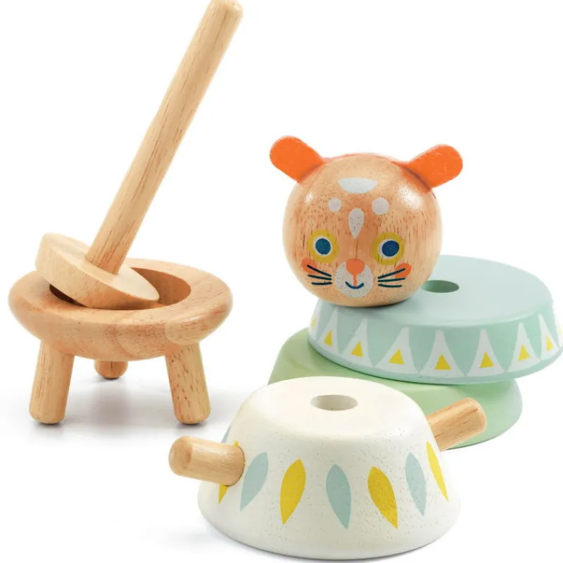 Djeco BabySouri, jeu d'empilage en bois 6131< Jouets À Encastrer, Empiler