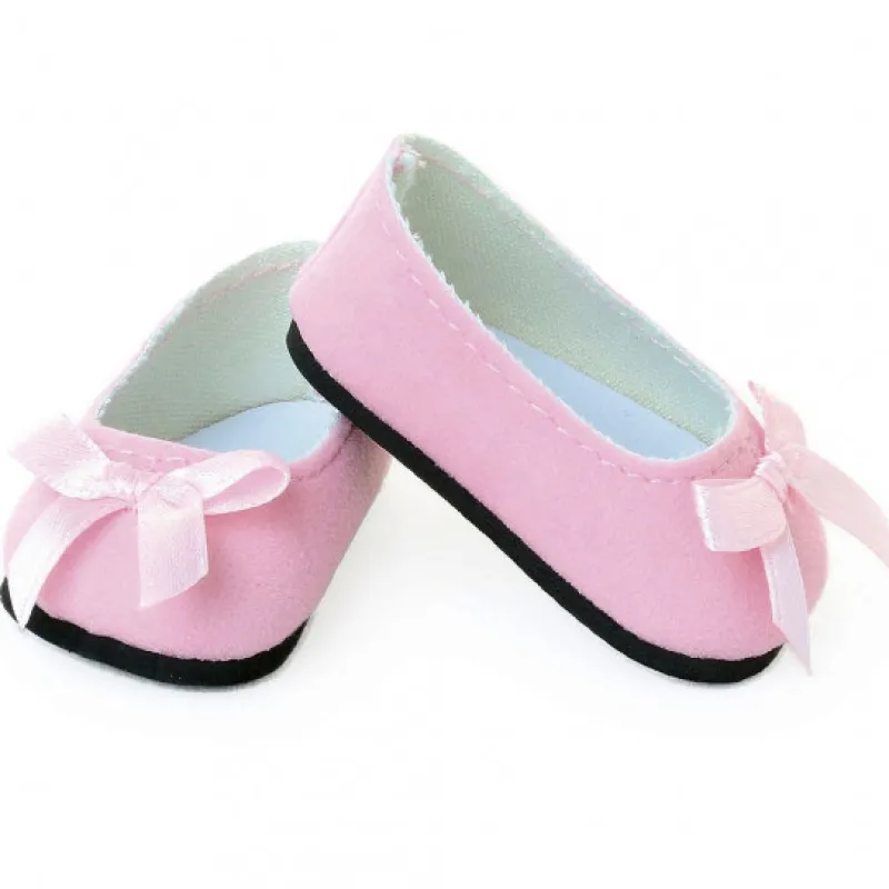 Petitcollin Ballerines roses avec noeud pour poupées de 39 à 48 cm< Poupées, Peluches