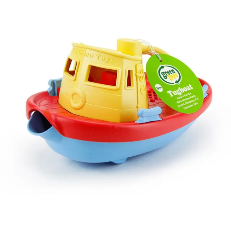 Green Toys Bateau remorqueur pour le bain< Jouets De Bain