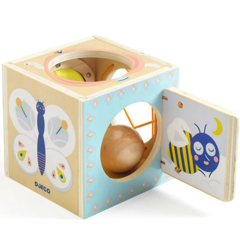 Djeco Boîte à cache-cache en bois 'BabyBox' 6149< Jouets À Encastrer, Empiler