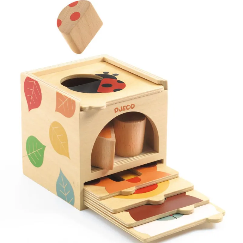 Djeco Boîte à formes en bois 'BoxBasic' 6219< Jouets À Encastrer, Empiler