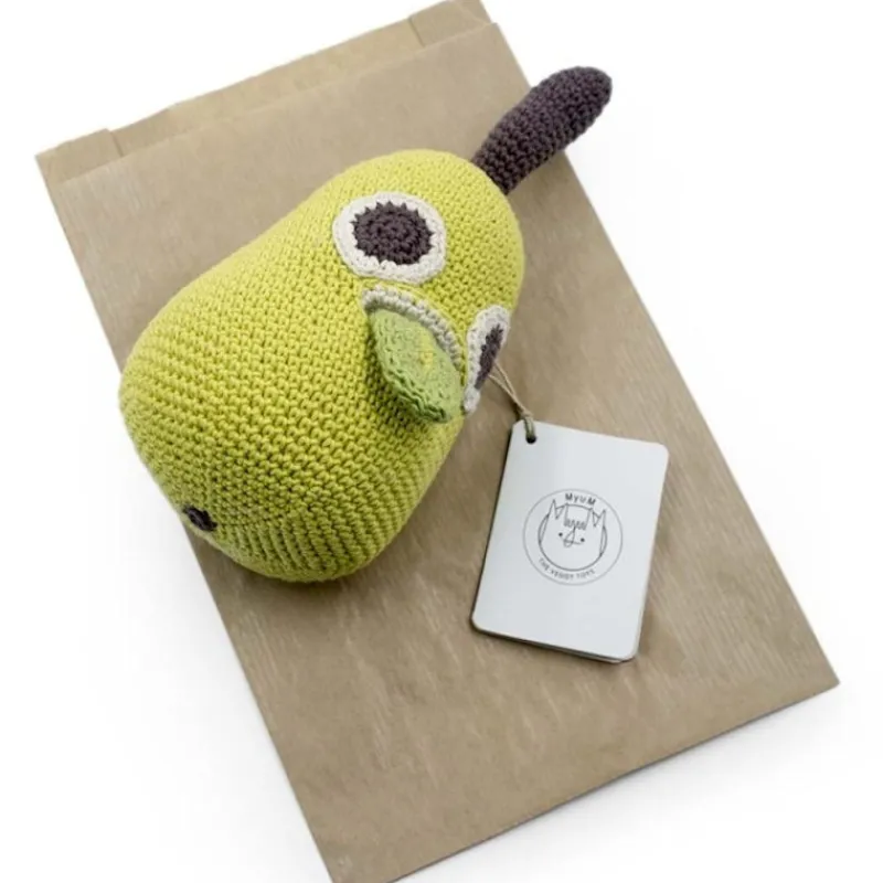 MyuM Boîte à musique poire en crochet "The veggy toys", coton bio<Enfant Décoration Enfants | Jouets D'éveil, Hochets