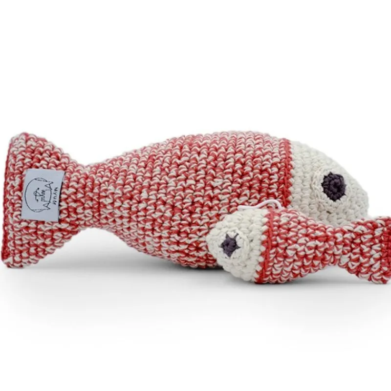 MyuM Boîte à musique poissons en crochet "The veggy toys", coton bio<Enfant Décoration Enfants | Jouets D'éveil, Hochets