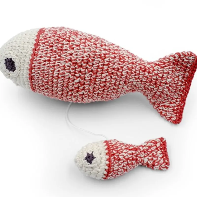 MyuM Boîte à musique poissons en crochet "The veggy toys", coton bio<Enfant Décoration Enfants | Jouets D'éveil, Hochets