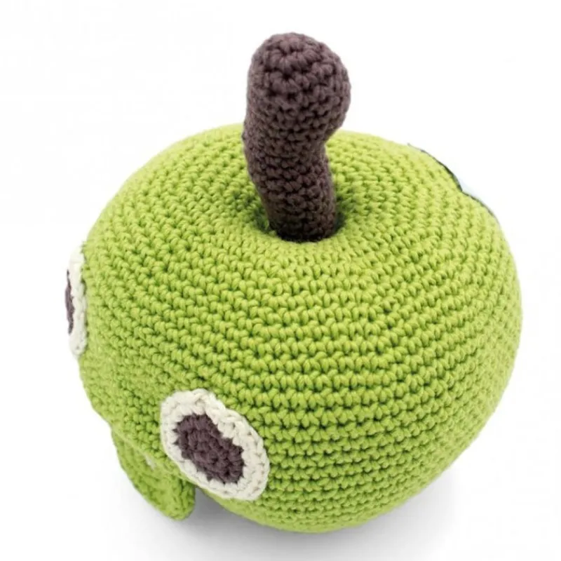 MyuM Boîte à musique pomme en crochet "The veggy toys", coton bio<Enfant Décoration Enfants | Jouets D'éveil, Hochets