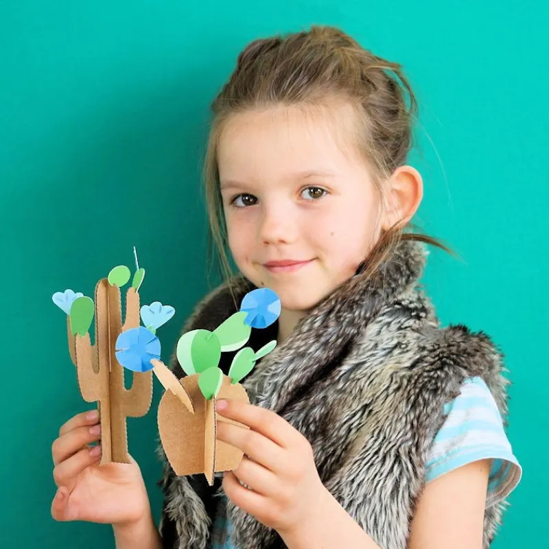 PIROUETTE CACAHOUETE 6 cactus à créer, kit créatif pour enfant Pirouette Cacahouète<Enfant Jeux Pirouette Cacahouète | Jeux Et Loisirs Créatifs Fabriqués En France