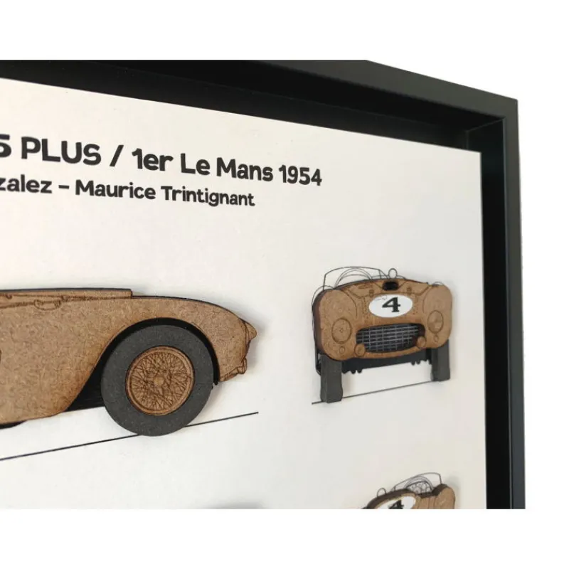 Vitrine du Monde Collection Cadre Ferrari 375 Plus LM54_ décoration vintage auto< Décoration Art Automobile | Décoration Automobile Murale