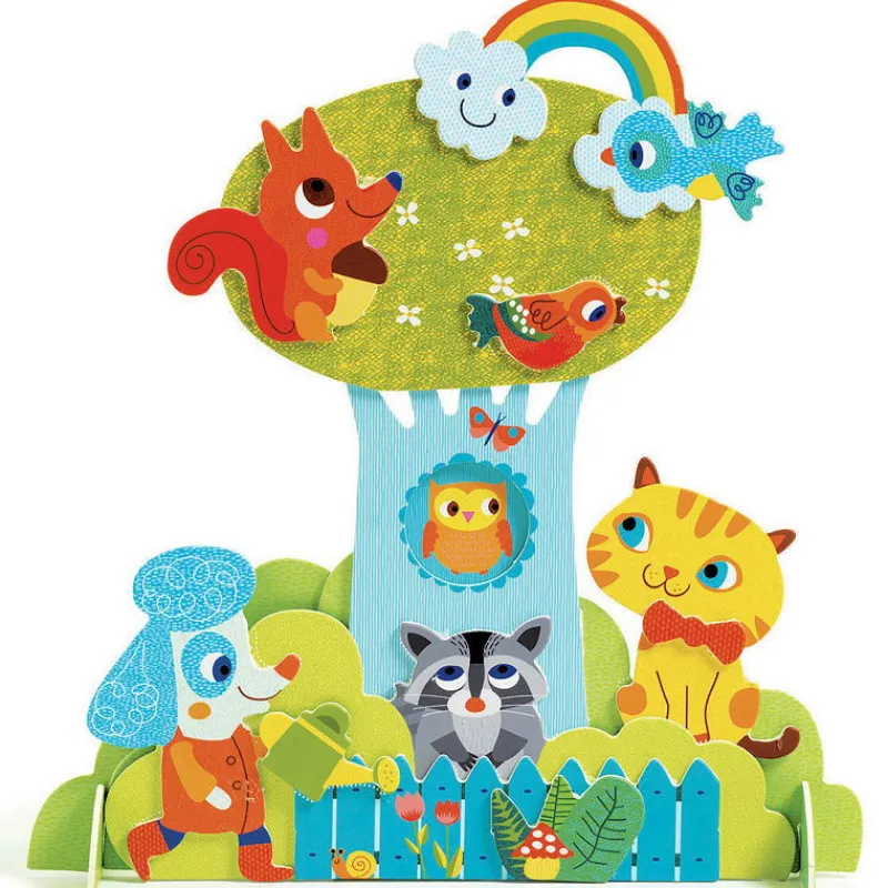Djeco Copains au jardin, collage à poser 9877<Enfant Bricolage Enfant