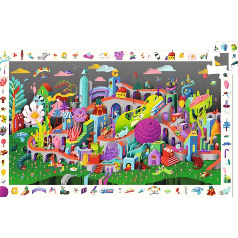 Djeco Crazy Town, Puzzle observation 200 pcs 7462<Enfant Puzzles Et Jeux Djeco | Puzzle Djeco