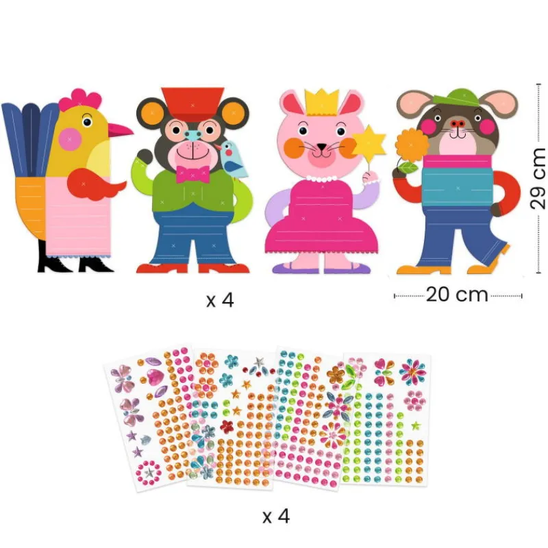 Djeco Créer avec des stickers "Eclatants" 0090< Autocollants Et Décalcomanies