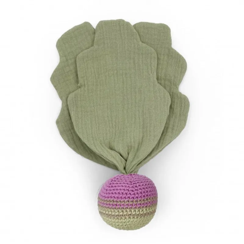 MyuM Doudou en coton bio "le navet rayé violet" The veggy toys< Peluches Naissance, Doudous