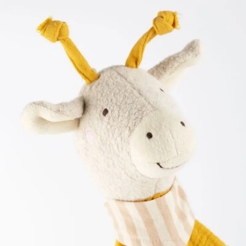 SIGIKID Doudou girafe en mousseline de coton jaune moutarde 39926< Poupées, Peluches | Jouets D'éveil, Hochets