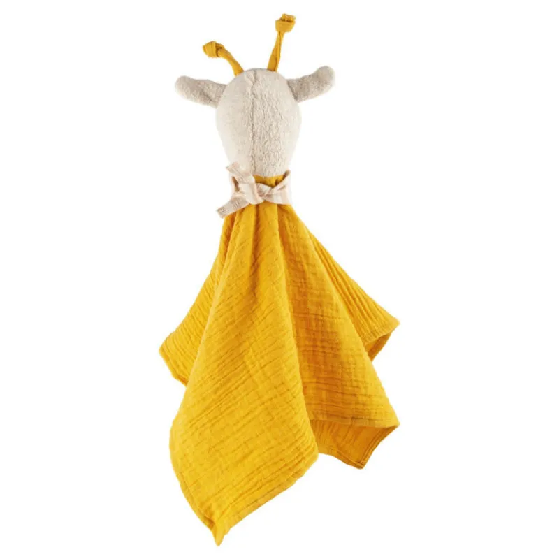 SIGIKID Doudou girafe en mousseline de coton jaune moutarde 39926< Poupées, Peluches | Jouets D'éveil, Hochets