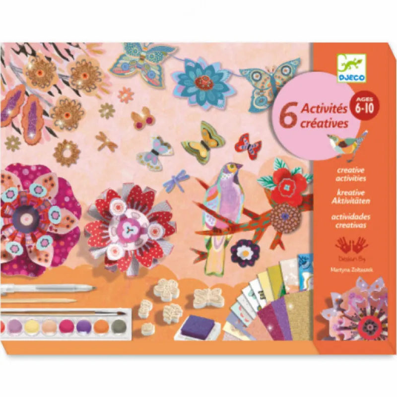 Djeco Flower Box Coffret d'activités créatives pour enfant 9330<Enfant Paper Toys | Tampons