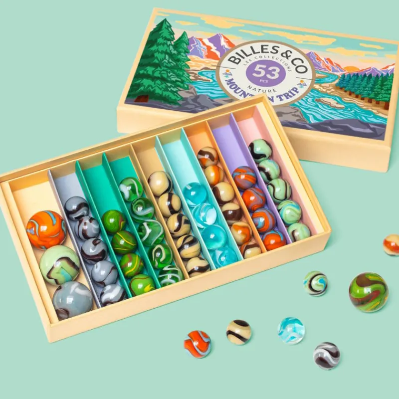 Billes & Co Grand coffret de billes "Mountain Trip" Billes & Co< Jeux De Société