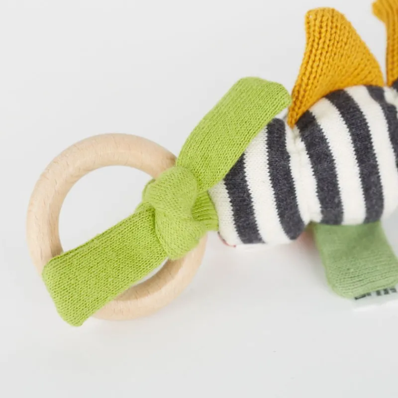 SIGIKID Hochet tricoté crocodile 39212< Poupées, Peluches | Jouets D'éveil, Hochets