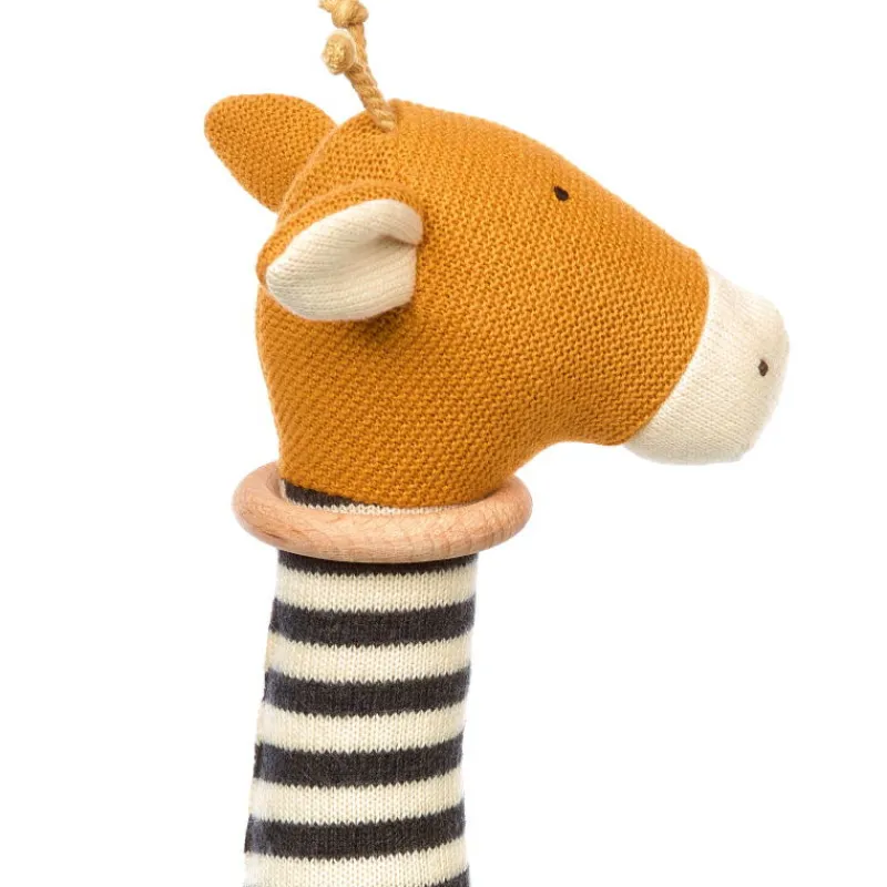 SIGIKID Hochet tricoté girafe 39353< Poupées, Peluches | Jouets D'éveil, Hochets