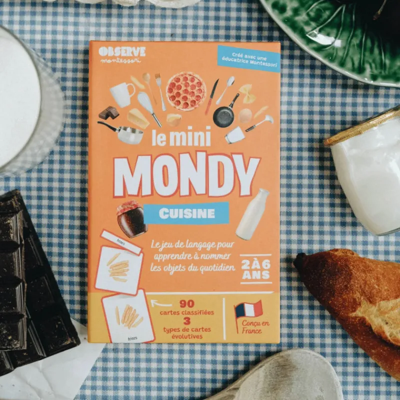 Observe Montessori Imagier CUISINE & ALIMENTS mini Mondy, cartes de nomenclature< Jeux De Société