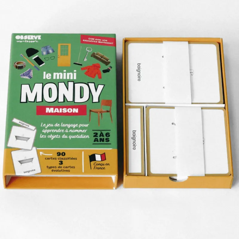Observe Montessori Imagier MAISON & VETEMENTS mini Mondy, cartes de nomenclature< Jeux De Société