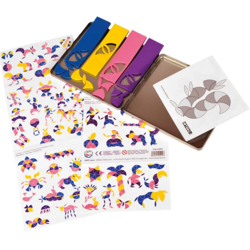 SEPP jeux IOTOBO Boîte de voyage 5+ "Toucan" jeu de mosaïque magnétique< Jeux Et Loisirs Créatifs Fabriqués En France | Mosaïque