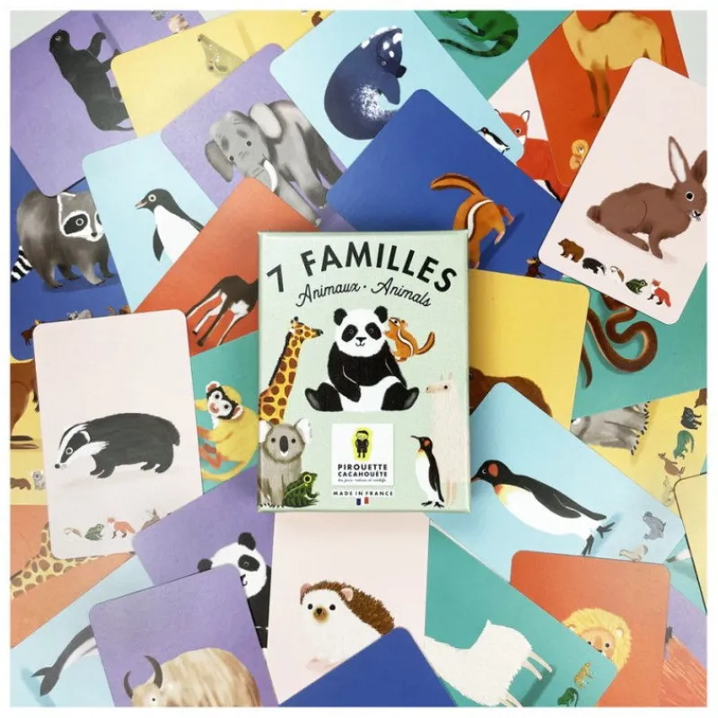 PIROUETTE CACAHOUETE Jeu de cartes des 7 familles "Animaux du monde" Pirouette Cacahouète< Jeux Pirouette Cacahouète | Jeux De Société