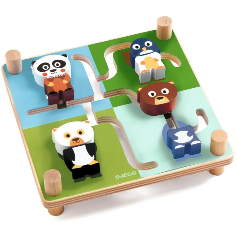 Djeco Jeu de labyrinthe en bois "Spinamix" 1611< Jouets À Encastrer, Empiler | Jouets D'éveil, Hochets