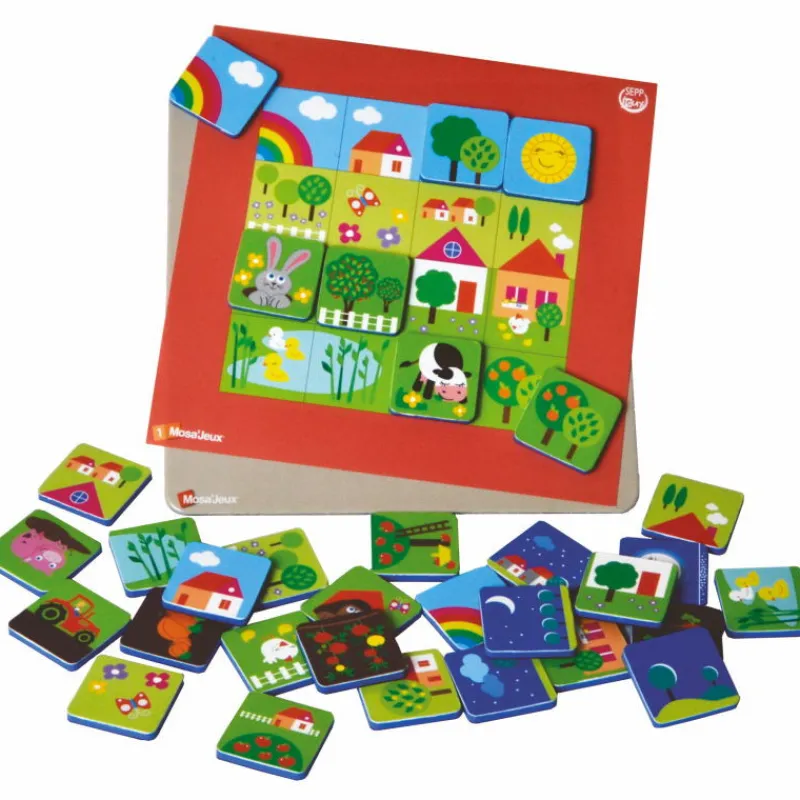 SEPP jeux Jeu puzzle magnétique 'Ma petite ferme'<Enfant Jeux Et Loisirs Créatifs Fabriqués En France | Puzzles Dès 2 Ans: 2, 12 Et 24 Pcs