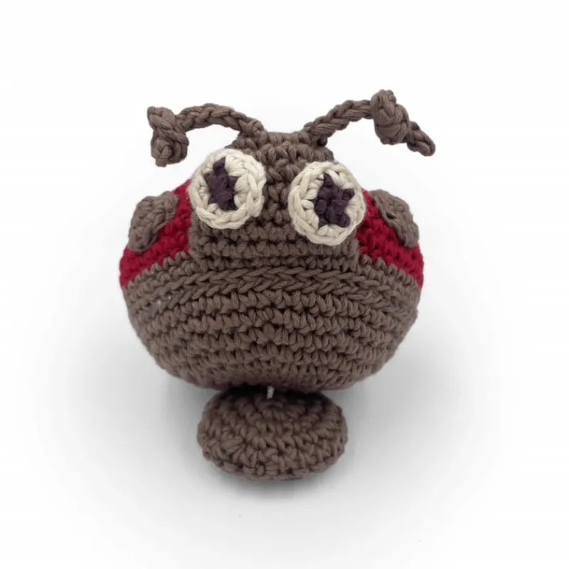 MyuM Jouet apaisant "Coccinelle rouge" en crochet en coton bio - -The veggy toys< Jouets D'éveil, Hochets