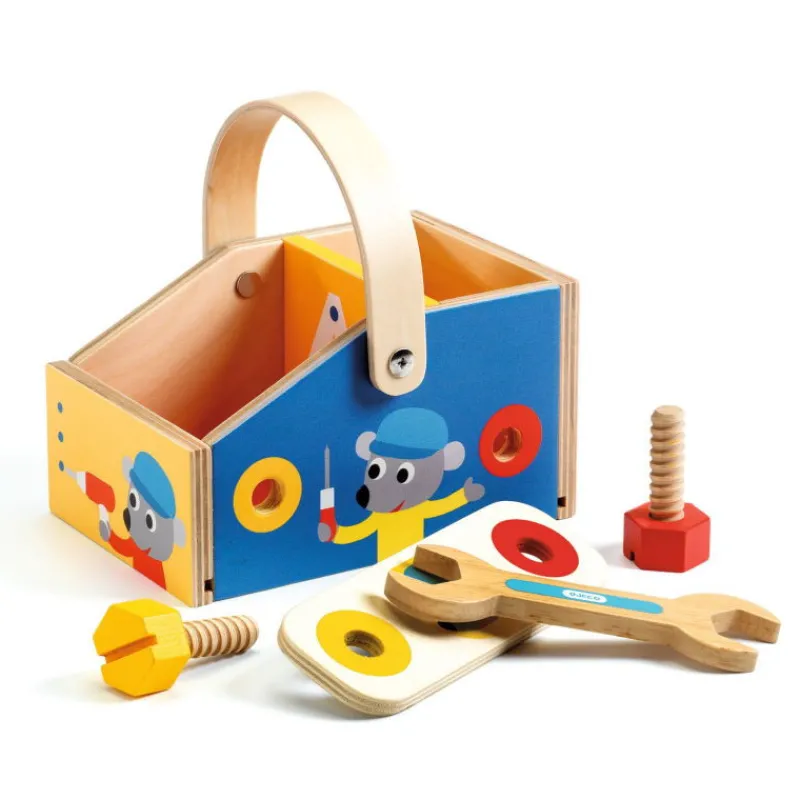 Djeco Jouet boîte à outils "Minibrico" 6649< Jouets À Encastrer, Empiler