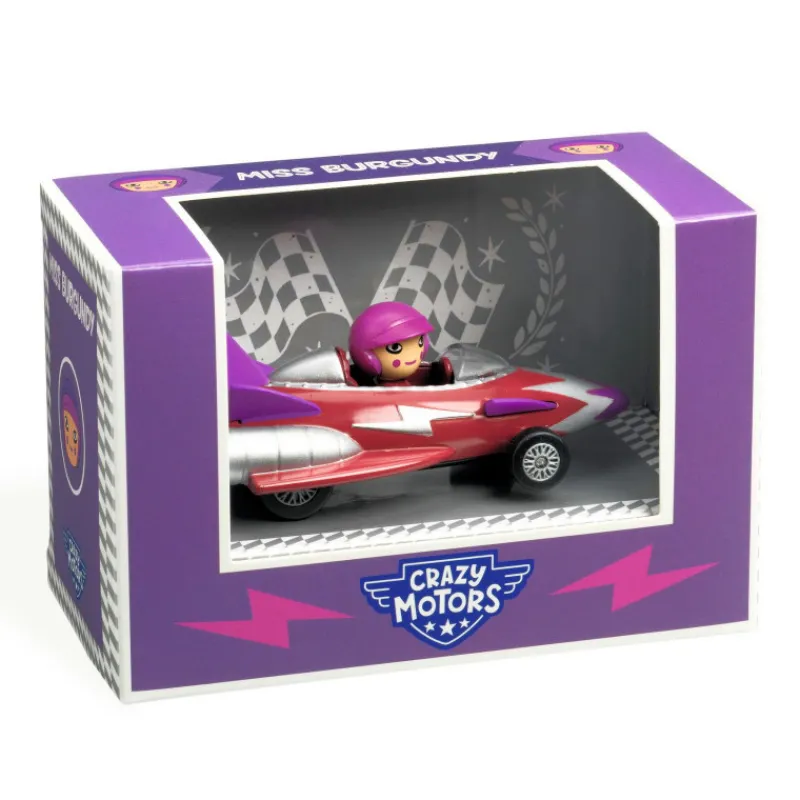 Djeco Miss Burgundy Voiture Crazy Motors 5483< Jouets Garage, Voitures