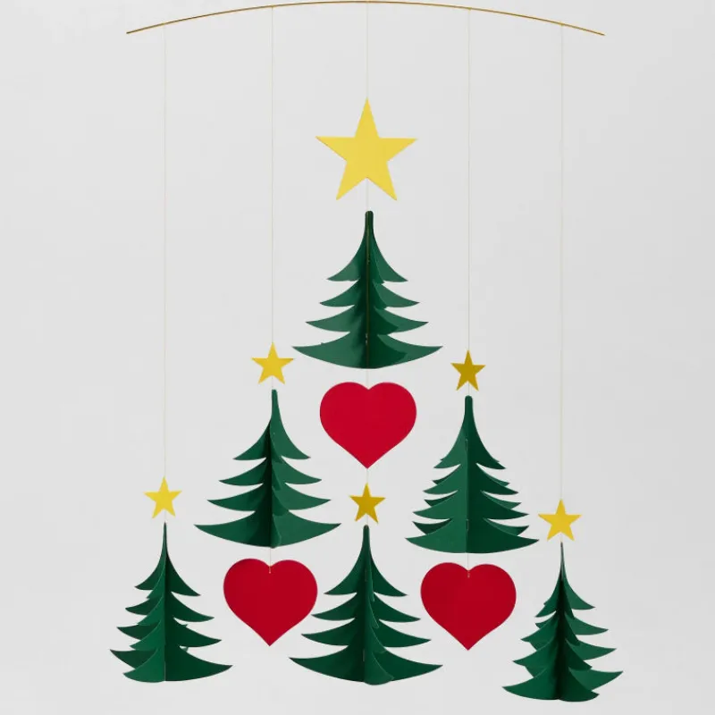 Flensted Mobiles Mobile en papier "Sapins de Noël"<Enfant Déco Design | Décoration Enfants