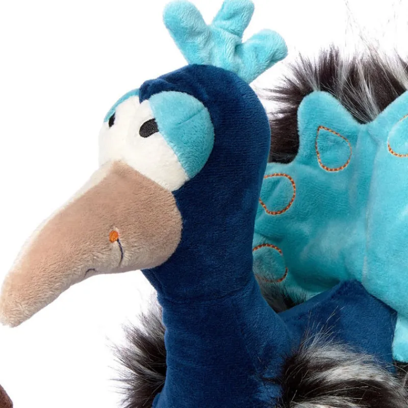 SIGIKID Pfau Ciao, paon en peluche Kikeriki 43241< Poupées, Peluches