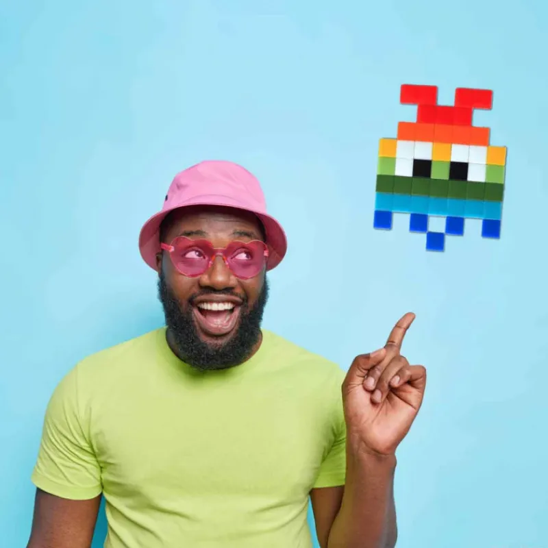 PIXEL CORNER Pixel Art Kit Rainbow Gloom by< Déco Design | Pixel Corner