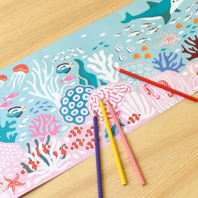 POPPIK Poster à colorier "Barrière de corail"< Jeux, Puzzles Et Stickers Poppik | Dessin, Peinture, Coloriage