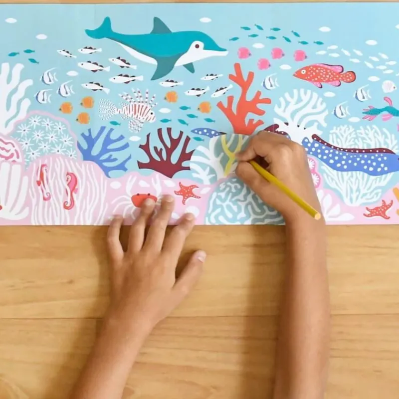 POPPIK Poster à colorier "Barrière de corail"< Jeux, Puzzles Et Stickers Poppik | Dessin, Peinture, Coloriage
