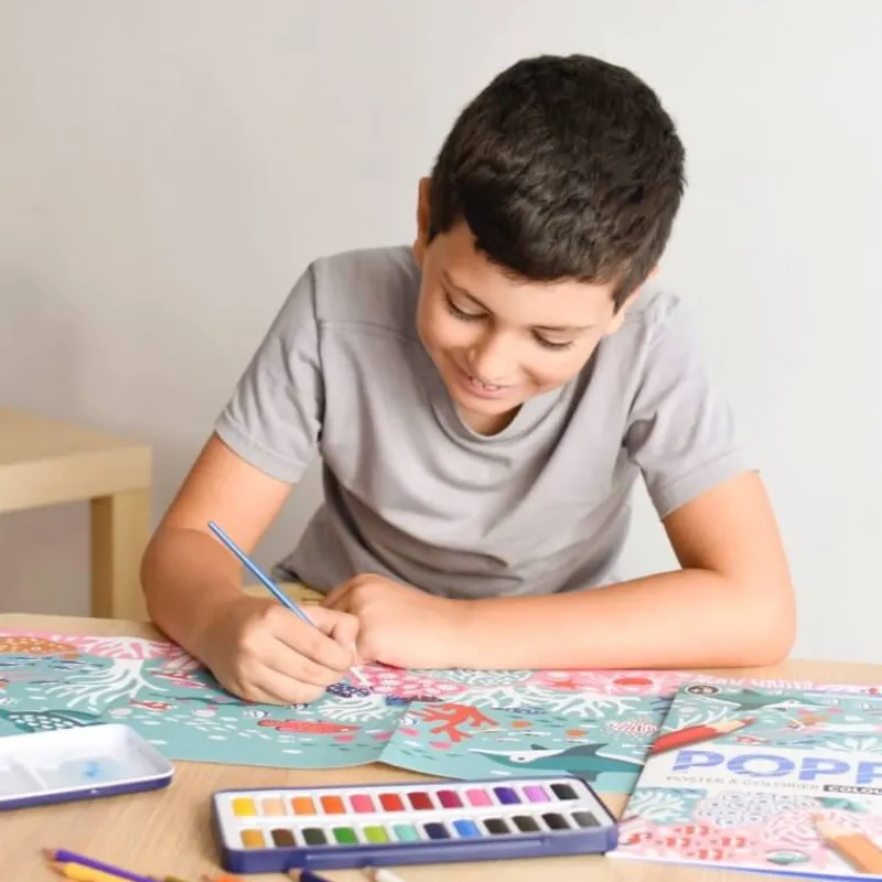 POPPIK Poster à colorier "Barrière de corail"< Jeux, Puzzles Et Stickers Poppik | Dessin, Peinture, Coloriage