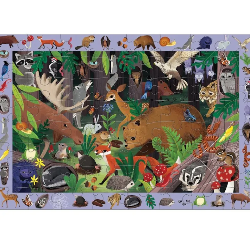 Mudpuppy Puzzle 'Cherche & Trouve' Animaux de la forêt 64 pcs<Enfant Puzzles Dès 5 Ans, 54 Pcs