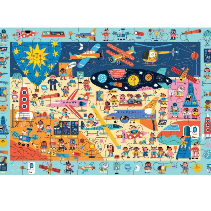 Mudpuppy Puzzle 'Cherche & Trouve' Musée de l'air et de l'espace 64 pcs<Enfant Puzzles Dès 5 Ans, 54 Pcs