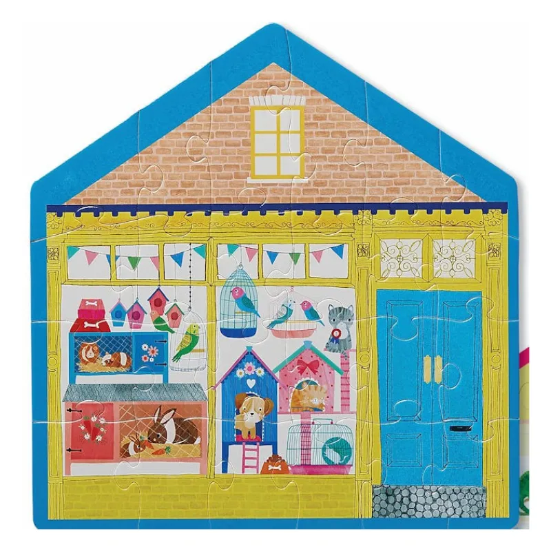 Crocodile Creek Puzzle double face silhouette 24 pcs 'La petite animalerie'<Enfant Puzzles Dès 2 Ans: 2, 12 Et 24 Pcs
