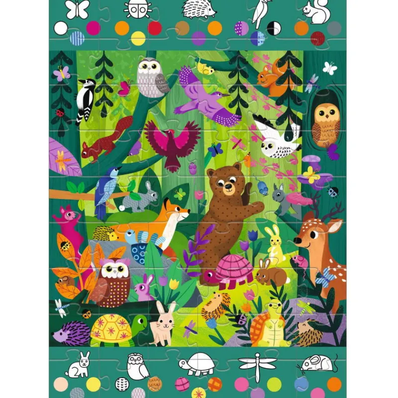 Djeco Puzzle géant "Observation forêt" 54 pcs 7149<Enfant Puzzle Djeco | Puzzles Dès 5 Ans, 54 Pcs