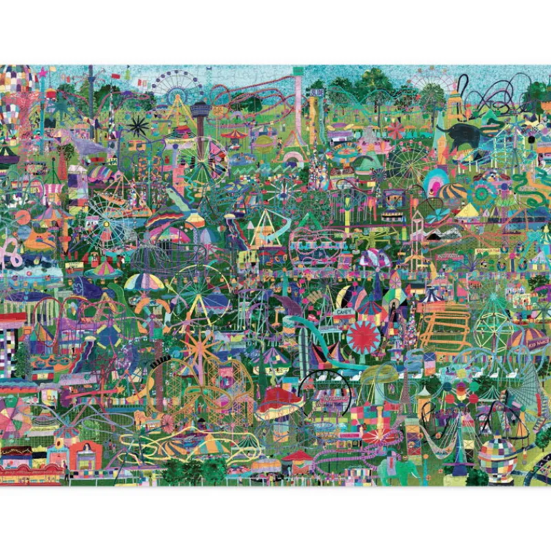 Crocodile Creek Puzzle 'Les parcs d'attractions du monde' 1000 pcs<Enfant Puzzles Dès 8 Ans, 500 Pcs Et +