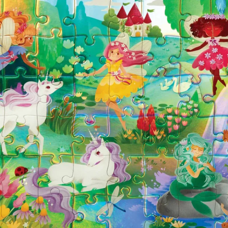 Crocodile Creek Puzzle métallisé "Amis magiques" 60 pcs<Enfant Puzzles Dès 5 Ans, 54 Pcs