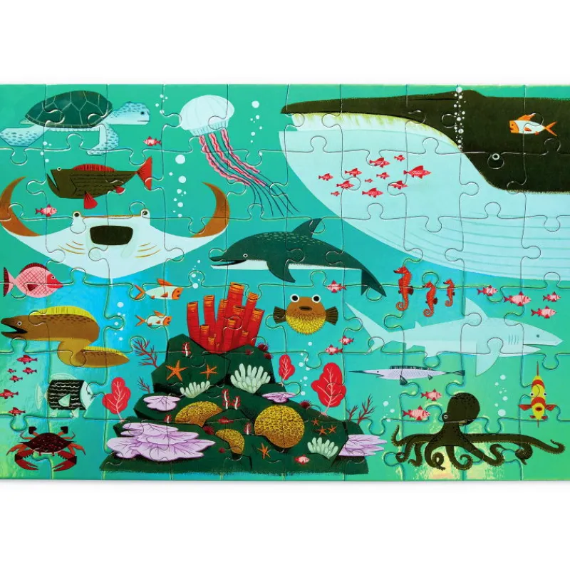 Crocodile Creek Puzzle métallisé "Animaux marins" 60 pcs<Enfant Puzzles Dès 5 Ans, 54 Pcs