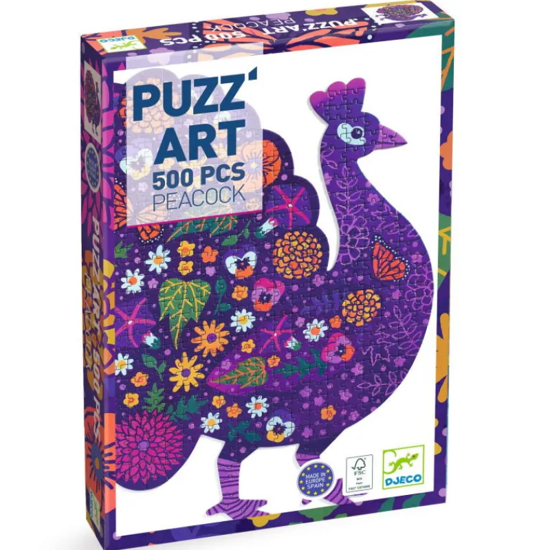 Djeco Puzzle Puzz'Art Paon 500 pcs 7669<Enfant Puzzles Et Jeux Djeco | Puzzle Djeco