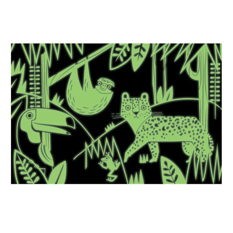 Mudpuppy Puzzle qui Brille dans le Noir 'Forêt Tropicale' 100 pcs<Enfant Puzzles Dès 6 Ans, 100 Pcs
