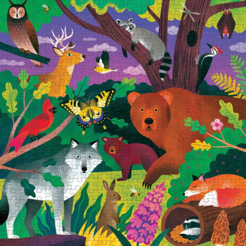 Mudpuppy Puzzle qui Brille dans le Noir "Forêt" 500 pcs<Enfant Puzzles Dès 8 Ans, 500 Pcs Et +